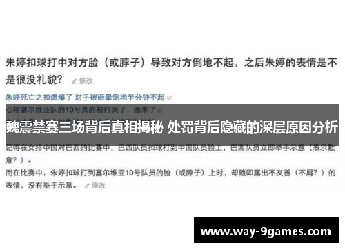 魏震禁赛三场背后真相揭秘 处罚背后隐藏的深层原因分析 魏震禁赛三场背后真相揭秘 处罚背后隐藏的深层原因分析